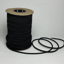 Pružné lano priemer 8 mm, čierne, dĺžka 38,0 metrov
